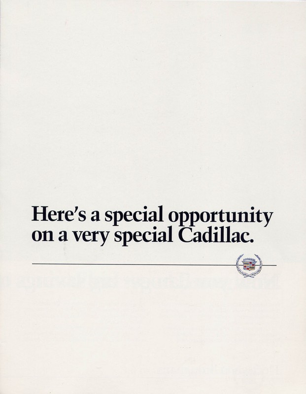 1985 Cadillac Fleetwood Brougham Folder Page 3